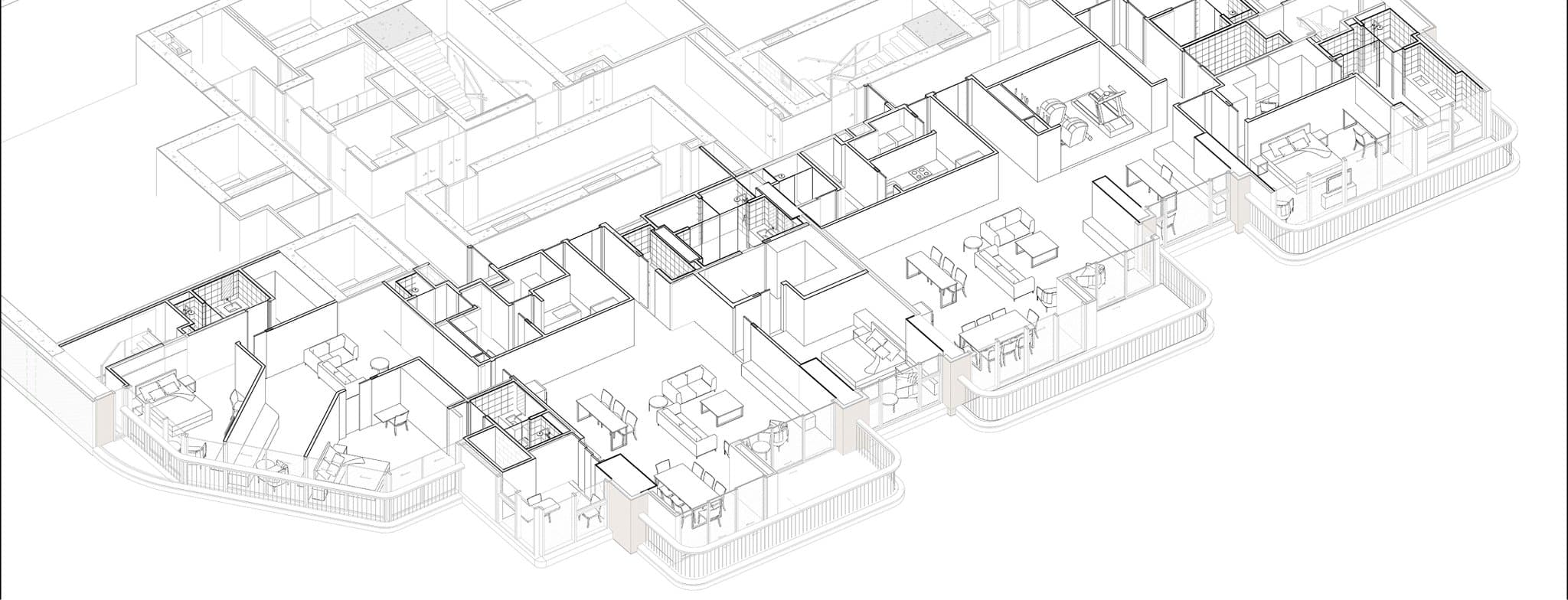 แบบก่อสร้างงานตกแต่งภายในจาก BIM